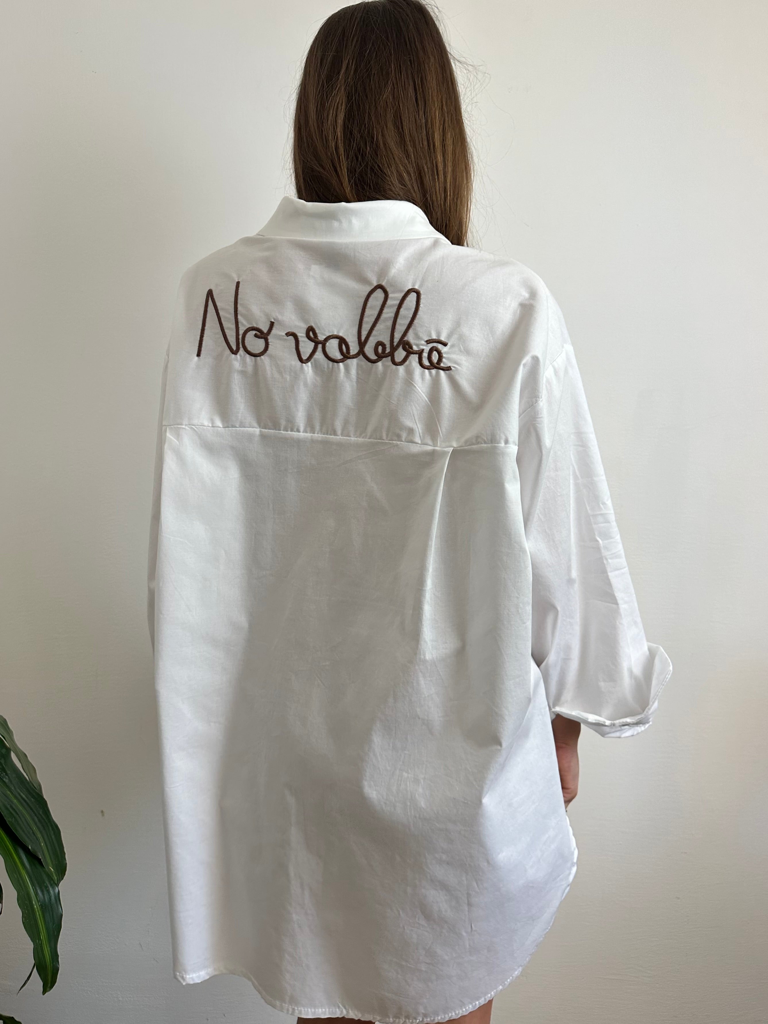CAMICIA “No vabbè “ in cotone BIANCA