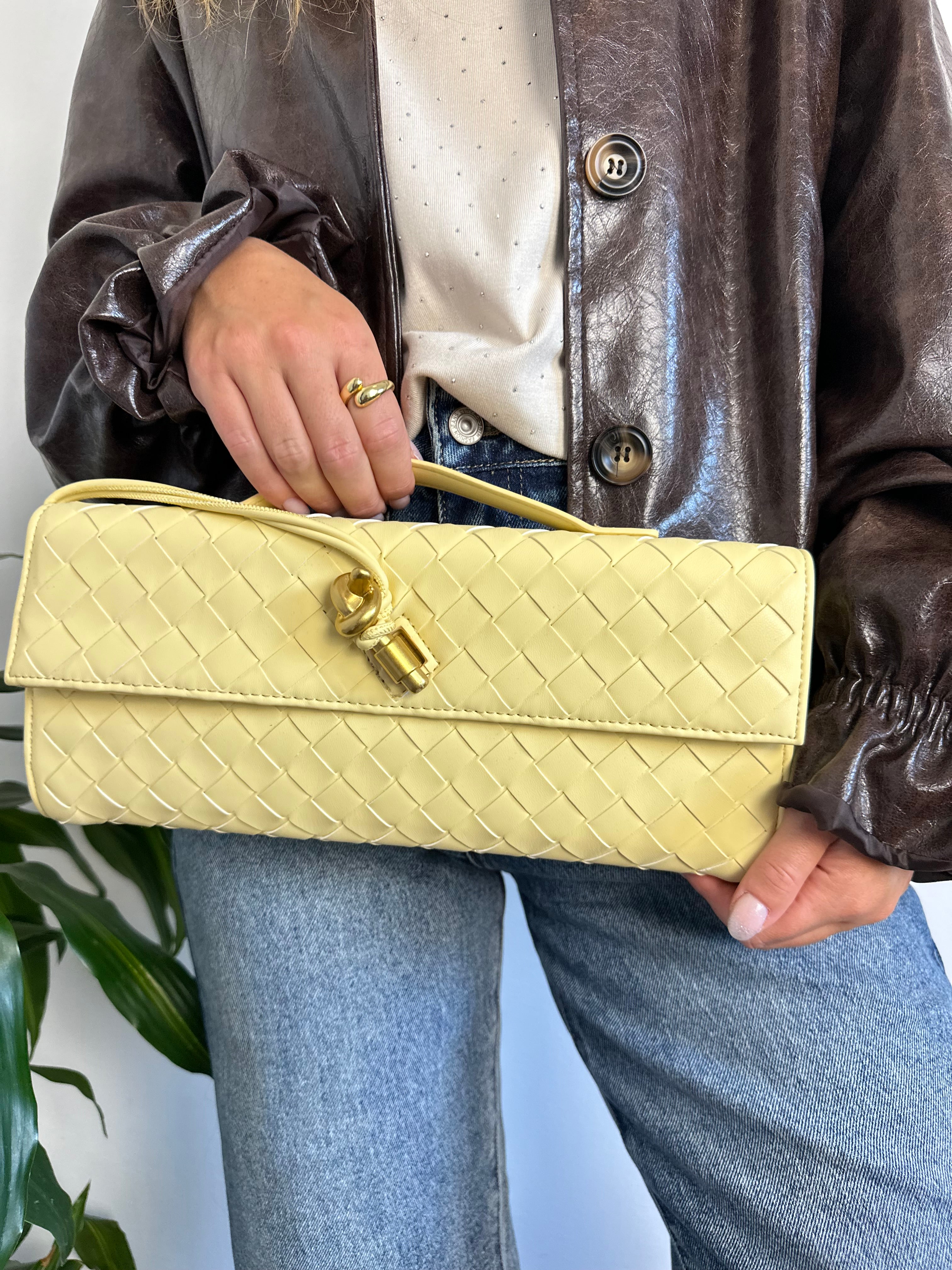 BORSA DIANA GIALLO PASTELLO